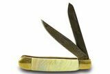 Pocket Knife with Banded Green Onyx Inlays & Base #370799-3